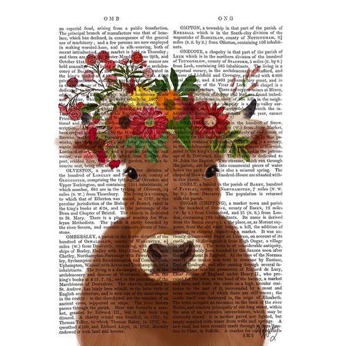 Cow Bohemian 1 Book Print