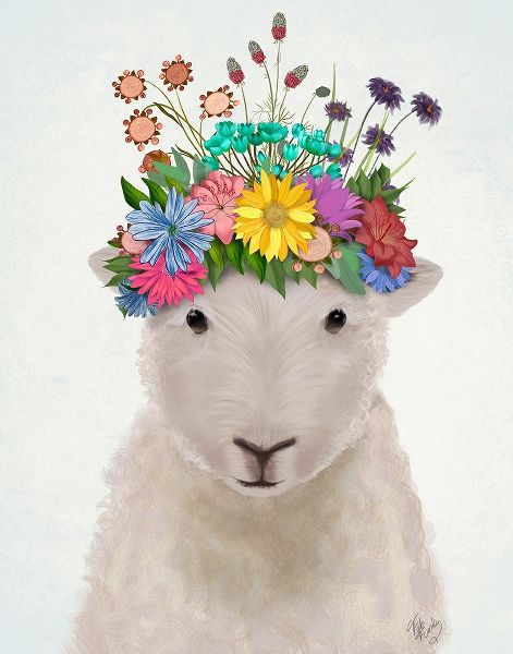 Sheep with Flower Crown 1