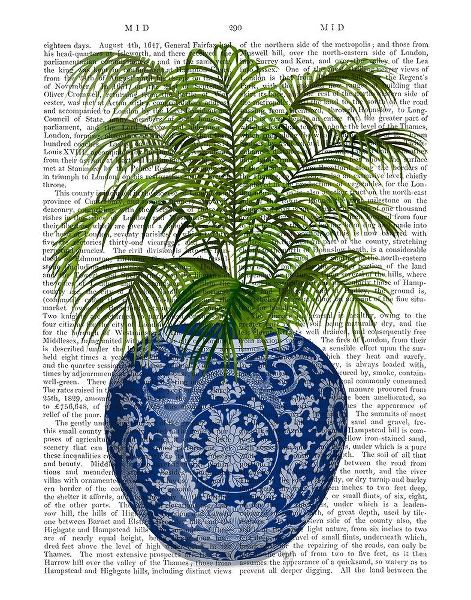 Chinoiserie Vase 6, With Plant Book Print