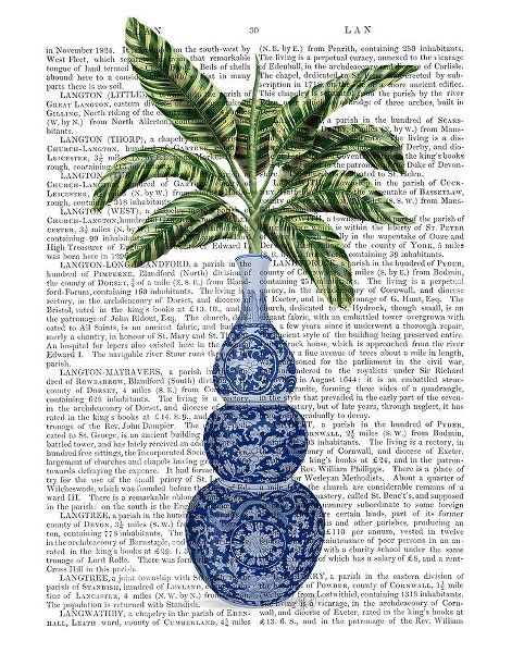 Chinoiserie Vase 7, With Plant Book Print