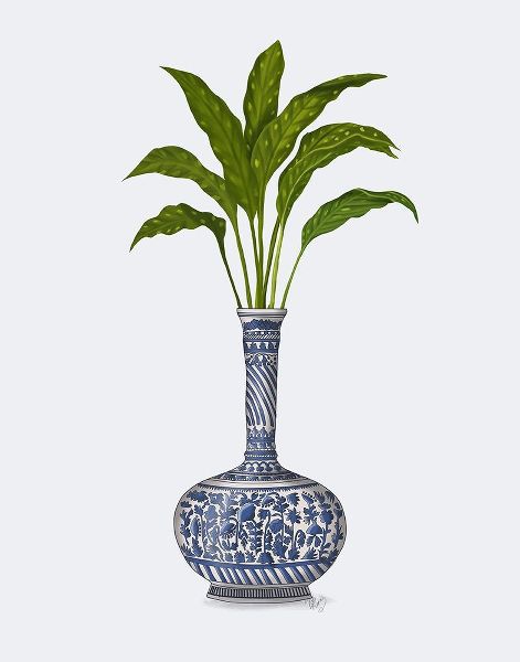 Chinoiserie Vase 3, With Plant