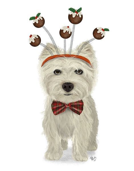 Christmas Des - Westie and Christmas Puds