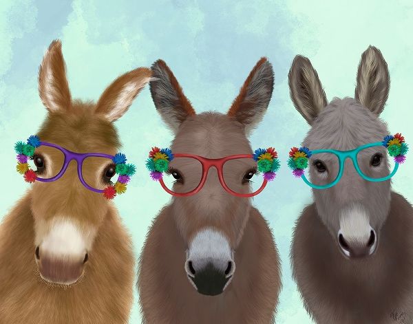 Donkey Trio Flower Glasses