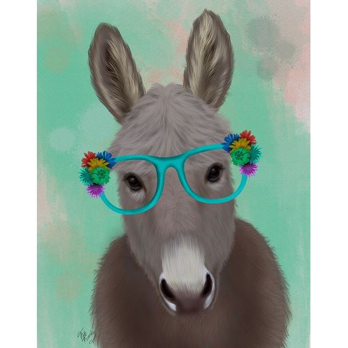 Donkey Turquoise Flower Glasses