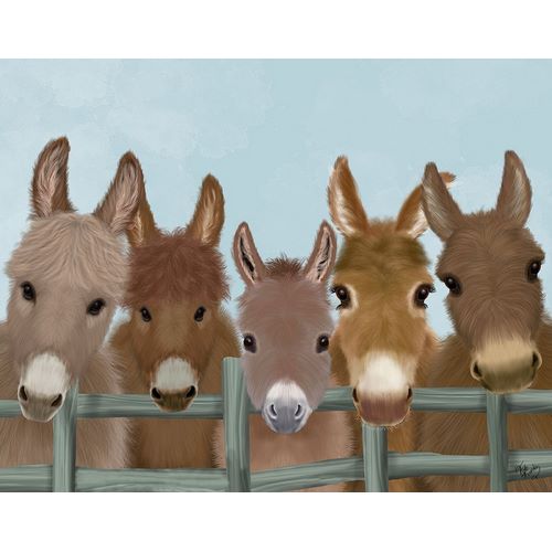 Donkey Herd at Fence