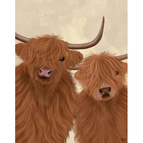 Highland Cow Duo, Looking at You
