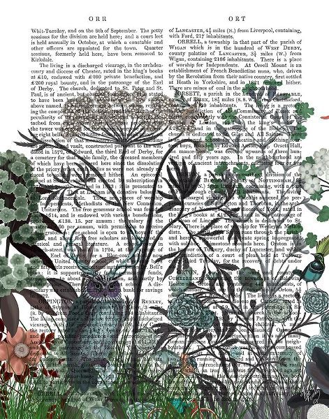 Wildflower Bloom, Owl Book Print