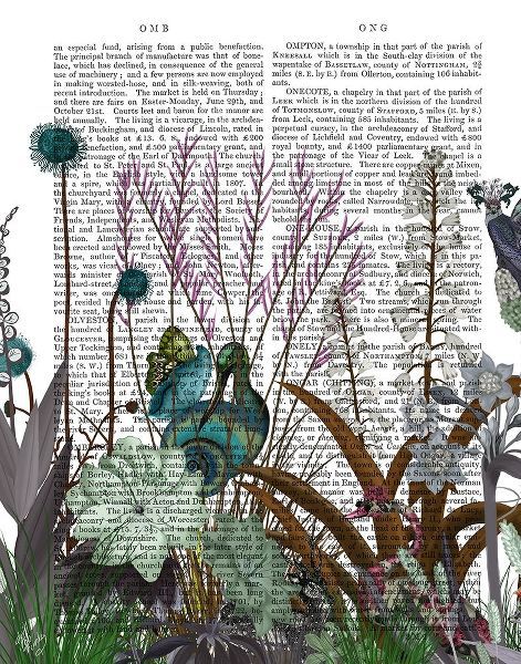Wildflower Bloom, Snail Bird Book Print