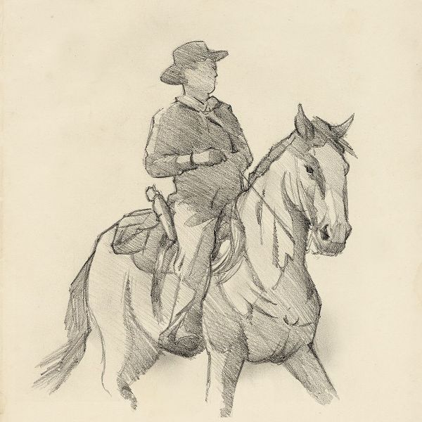 Green, Jacob 아티스트의 Western Rider Sketch I작품입니다.