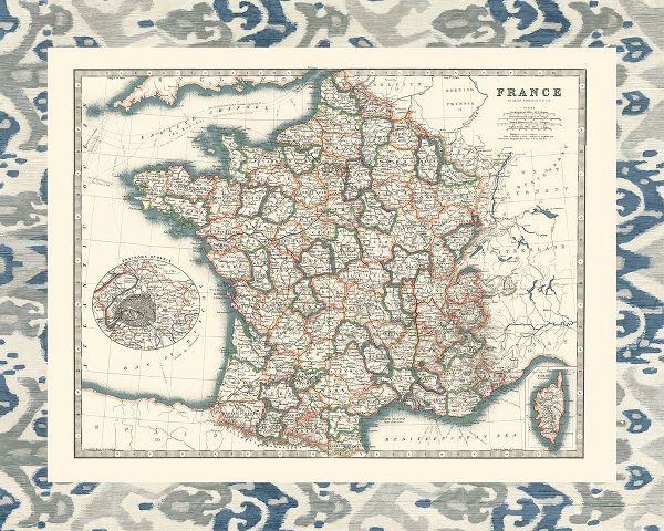 Johnston 아티스트의 Bordered Map of France작품입니다.