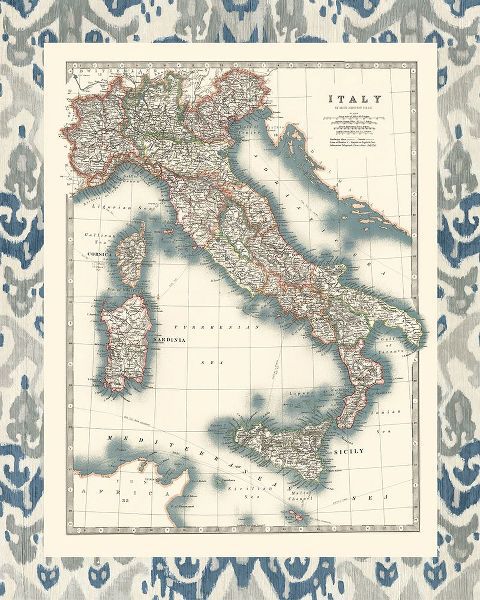 Johnston 아티스트의 Bordered Map of Italy작품입니다.