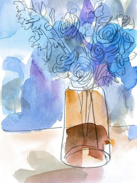 Wang, Melissa 아티스트의 Bunch of Blue Flowers III작품입니다.