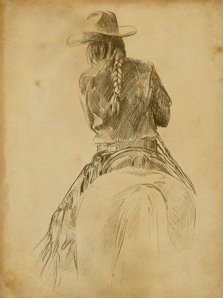 Parker, Jennifer Paxton 아티스트의 Cowgirl on Horseback I작품입니다.