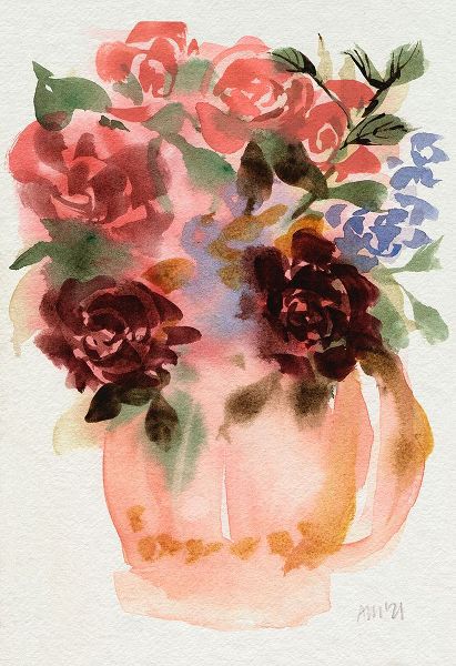 Zwara, Ania 아티스트의 Mauve Bouquet in Teapot I작품입니다.