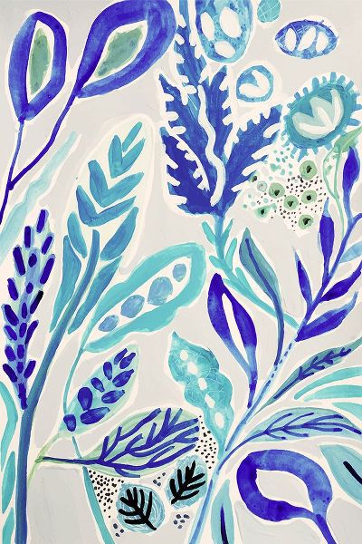 Fields, Karen 아티스트의 Leaves in Blue I작품입니다.