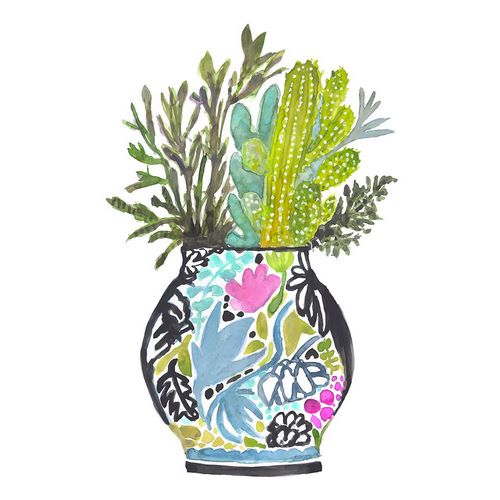Fields, Karen 아티스트의 Painted Vase With Cactus작품입니다.