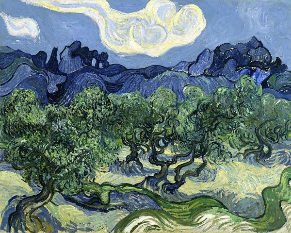 Van Gogh, Vincent 아티스트의 Olive Trees with the Alpilles in the Background작품입니다.