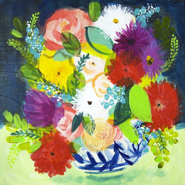 Hampe, Shelley 아티스트의 Summer Bouquet With Blue Vase III작품입니다.
