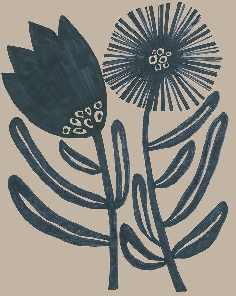 Vess, June Erica 아티스트의 Blockprint Folk Flowers II작품입니다.
