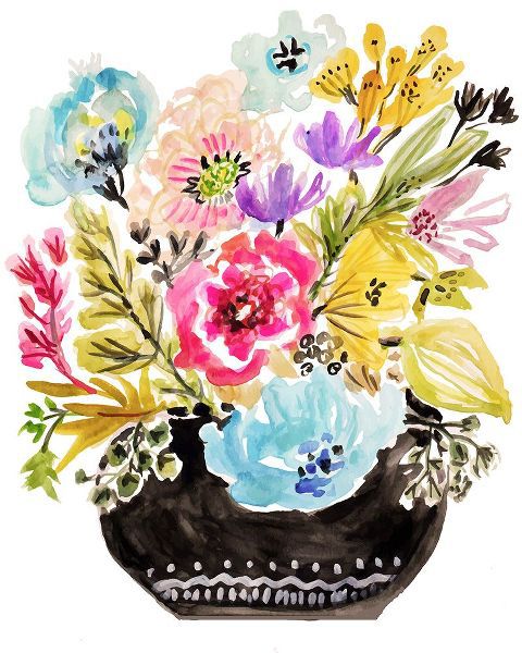 Fields, Karen 아티스트의 Black Floral Vase I작품입니다.