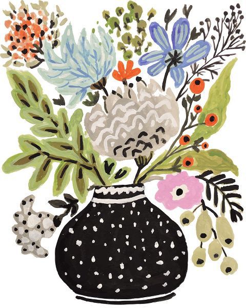 Fields, Karen 아티스트의 Black Floral Vase II작품입니다.