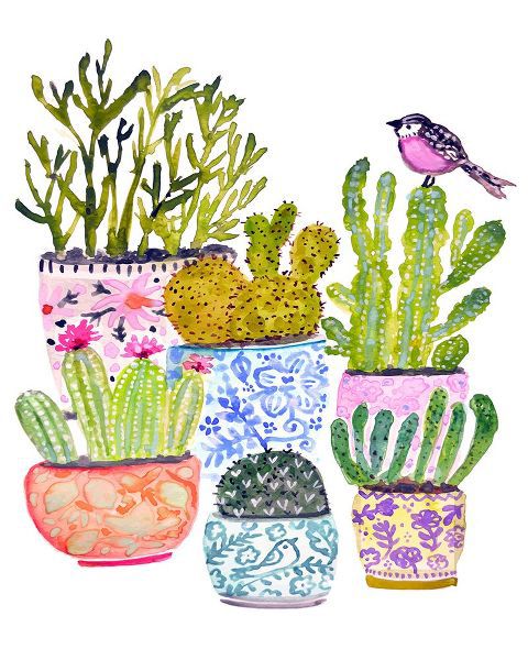 Fields, Karen 아티스트의 Cactus and Pink Bird작품입니다.