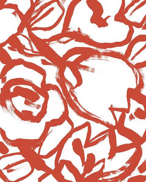 Vess, June Erica 아티스트의 Red Brush Floral II작품입니다.