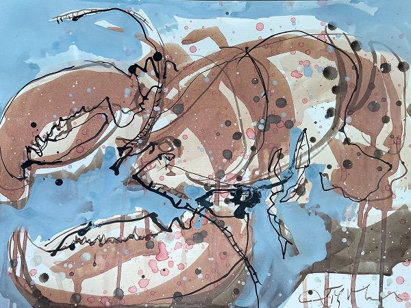 Ferrell, Erin McGee 아티스트의 Lobster on Blue II작품입니다.