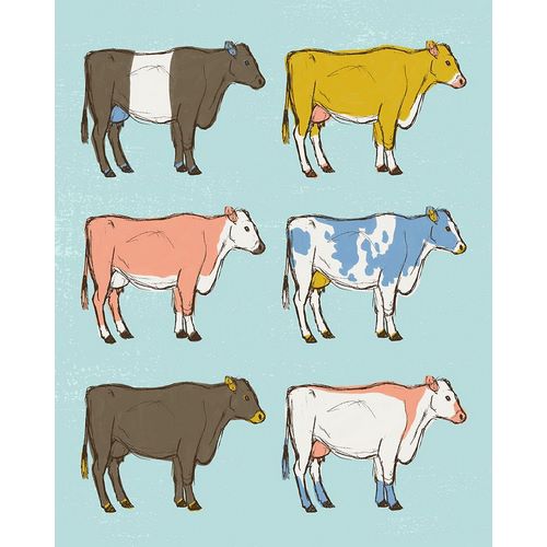 Circle Art Group 아티스트의 Mid Century Farm - Cattle - Neutral작품입니다.