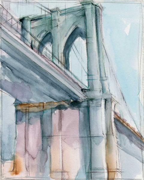 Watercolor Bridge Study II
