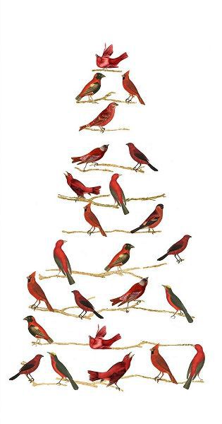 Studio W  아티스트의 Red Bird Christmas Collection B 작품