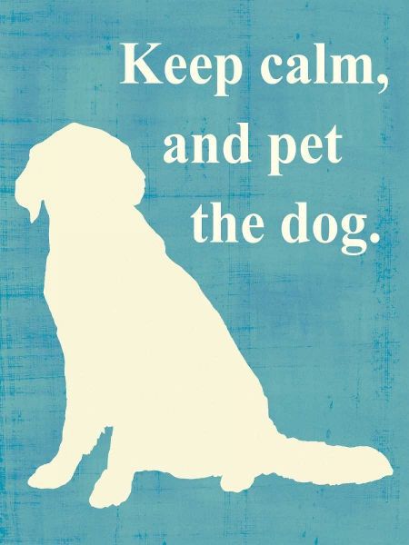 Keep calm and pet the dog