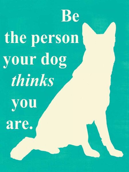 Be the person your dog thinks u are