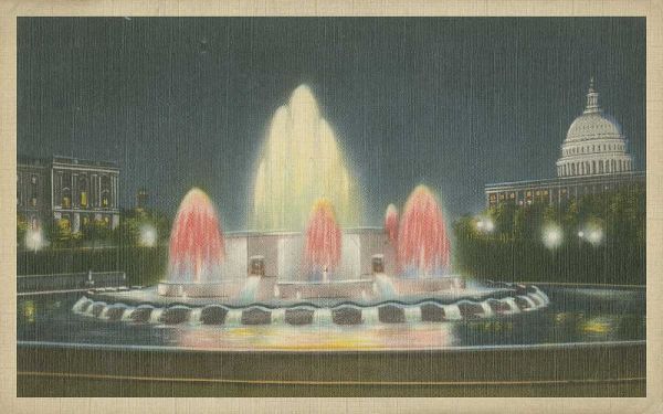 Illuminated Fountain Capitol Plaza