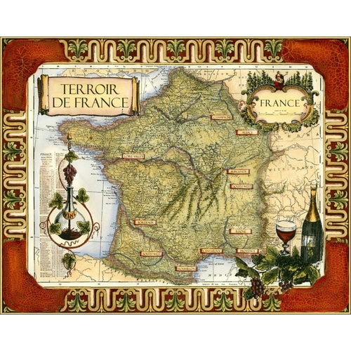 Wine Map of France on CGP