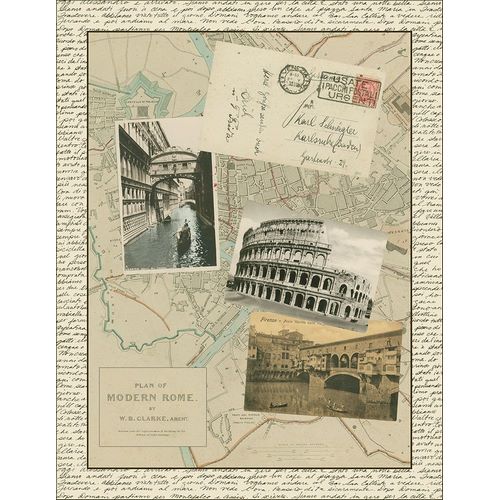 Vintage Map of Rome