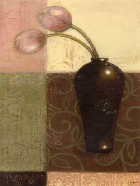 Ebony Vase with Tulips I