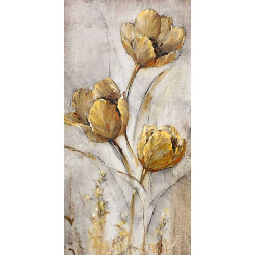 Golden Poppies on Taupe I