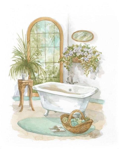 Watercolor Bath in Spa II