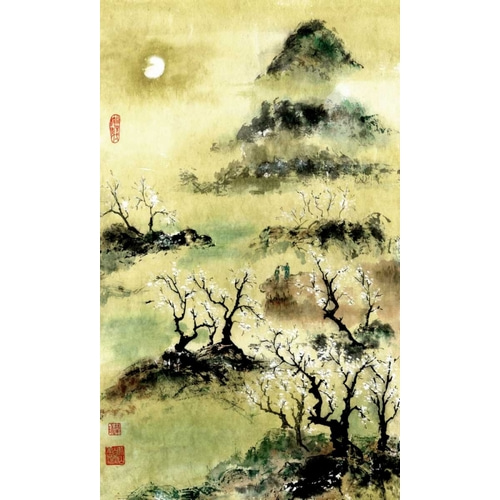 Viewing Plum Blossoms in Moonlight