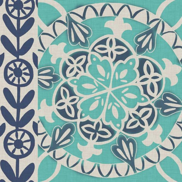 Blue Batik Tile I