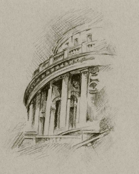 Charcoal Architectural Study I