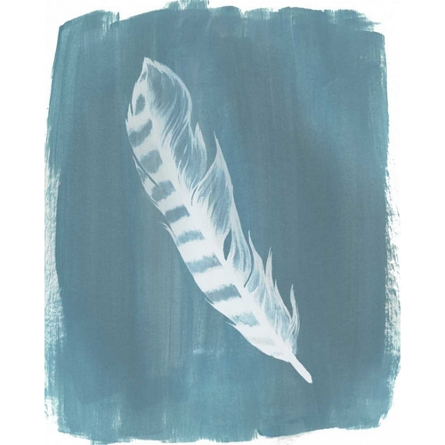 Feathers on Dusty Teal IV
