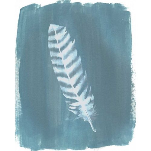 Feathers on Dusty Teal VIII