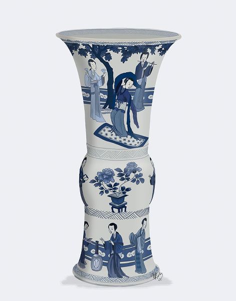 Fab Funky  아티스트의 Chinoiserie Vase Dancer Blue작품입니다.