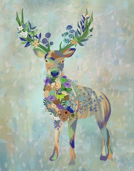 Fab Funky 아티스트의 Fantastic Florals Deer-Full작품입니다.