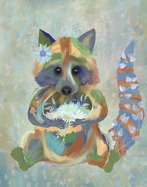 Fab Funky 아티스트의 Fantastic Florals Raccoon작품입니다.