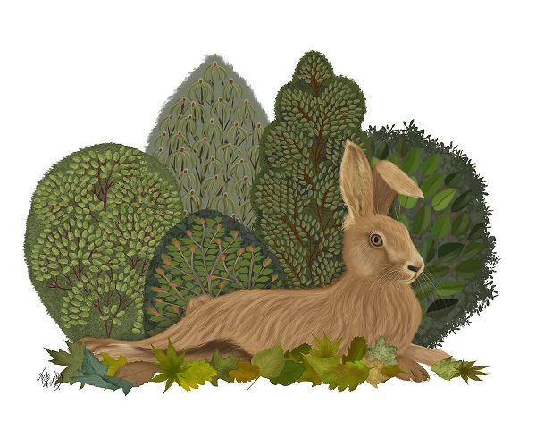 Fab Funky 아티스트의 Hare Reclining in Leaves작품입니다.
