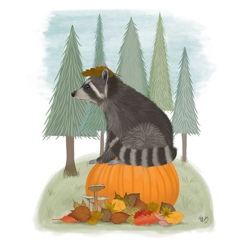 Fab Funky 아티스트의 Raccoon On Pumpkin작품입니다.