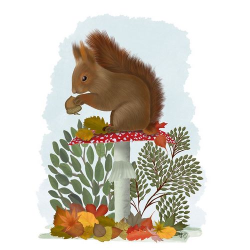 Fab Funky 아티스트의 Red Squirrel On Mushroom작품입니다.